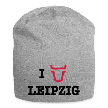 I Love Leipzig - Bonnet en jersey - gris chiné - Devant