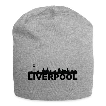 Liverpool England UK Skyline Geschenk Idee - Jersey-Beanie - Grau meliert - Vorne