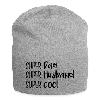 Super Dad, super husband, super cool - Jersey-Beanie - Grau meliert - Vorne