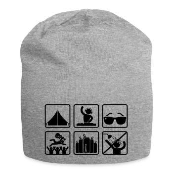 Festival life - Jersey-Beanie - Grau meliert - Vorne