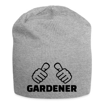 Gärtner - Jersey-Beanie - Grau meliert - Vorne