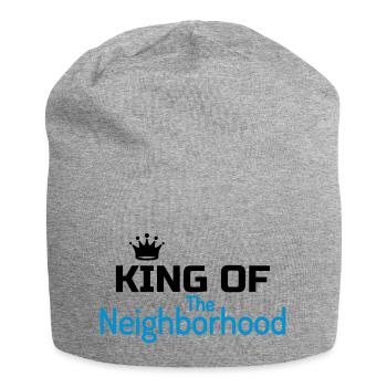 Nachbar / Nachbarschaft / Nachbarin / Haus - Jersey-Beanie - Grau meliert - Vorne