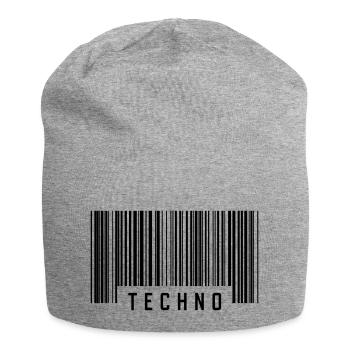 Techno - Jersey-Beanie - Grau meliert - Vorne