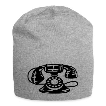 Téléphone Ancien - Bonnet en jersey - gris chiné - Devant