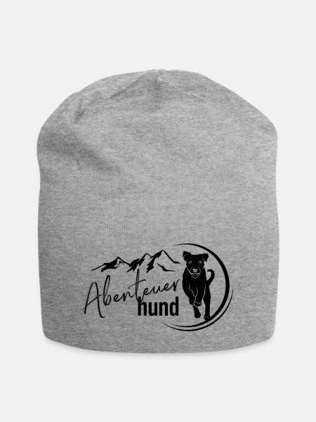 Logo Schwarz - Jersey-Beanie - Grau meliert