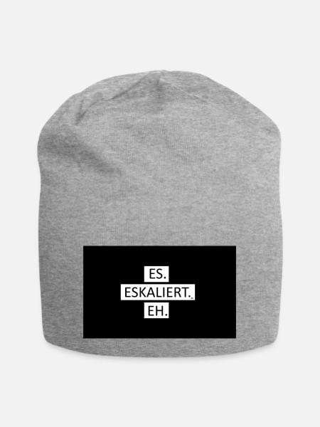Es eskaliert eh - Jersey-Beanie - Grau meliert