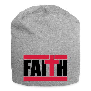 Religion Logo Text - Jersey Beanie - heather grey - Front