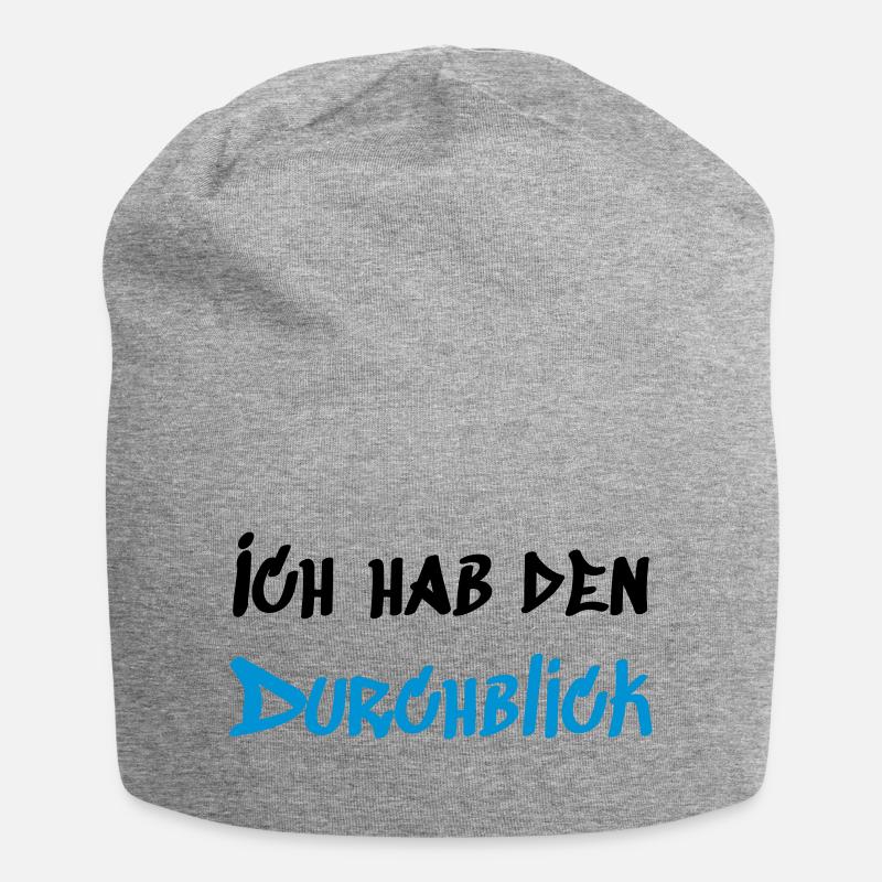 Ich hab den Durchblick - Jersey-Beanie - Grau meliert
