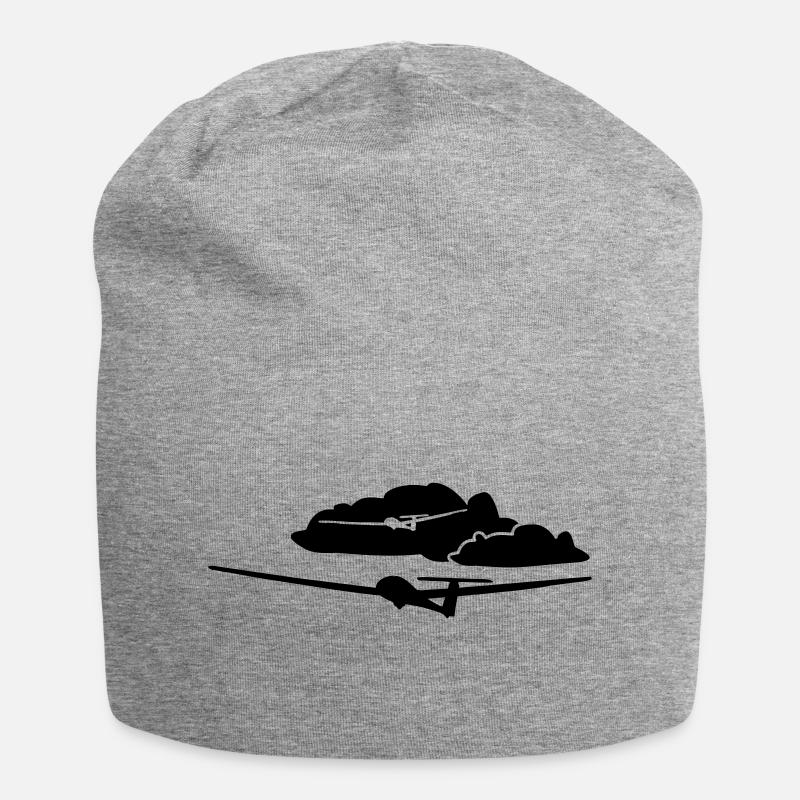 Glider Glider Glider Pilot Pilot - Jersey Beanie - heather grey
