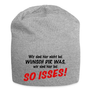 Wir sind hier nicht bei Wünsch Dir was! Vorschrift - Jersey-Beanie - Grau meliert - Vorne