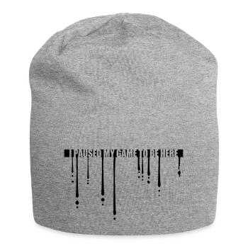 Drop Game Paused - Jersey Beanie - heather grey - Front