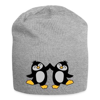 High Five Bienvenue Pingouins - Bonnet en jersey - gris chiné - Devant