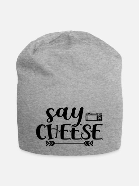 Say Cheese - Jersey-Beanie - Grau meliert