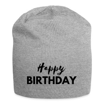 Happy birthday - Jersey-Beanie - Grau meliert - Vorne