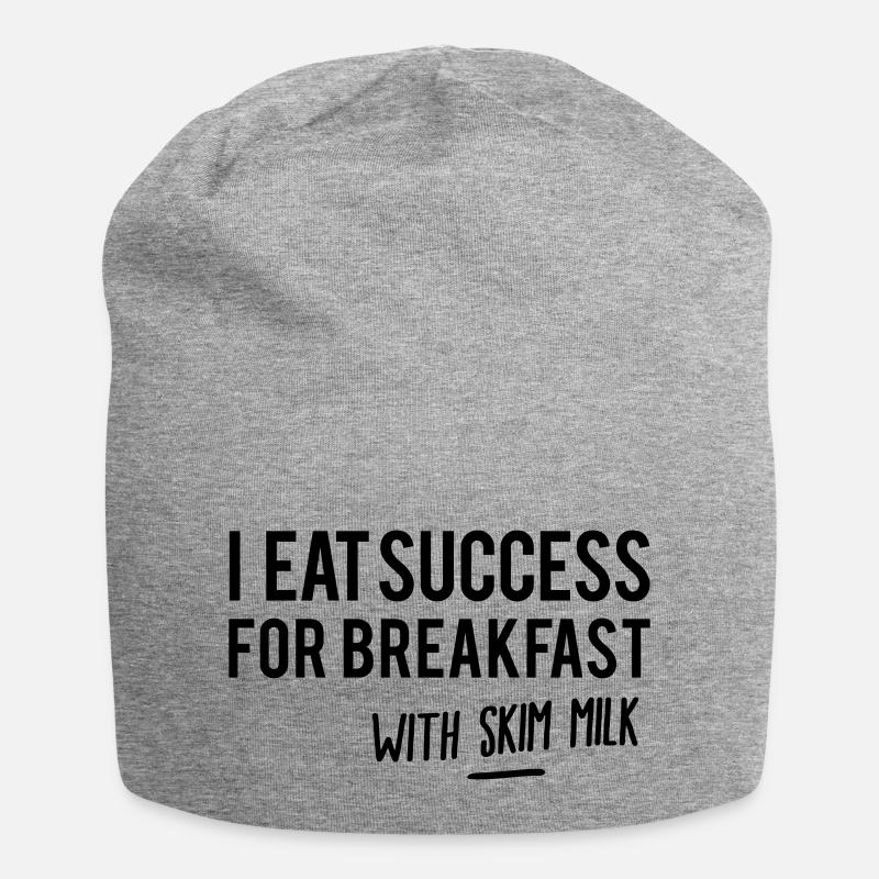 Phrase succès motivation - Bonnet en jersey - gris chiné