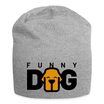 FUNNY DOG - Jersey-Beanie - Grau meliert - Vorne