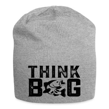 Pensez à la pêche à la ligne - Bonnet en jersey - gris chiné - Devant