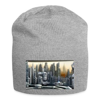 Ville du futur - Bonnet en jersey - gris chiné - Devant