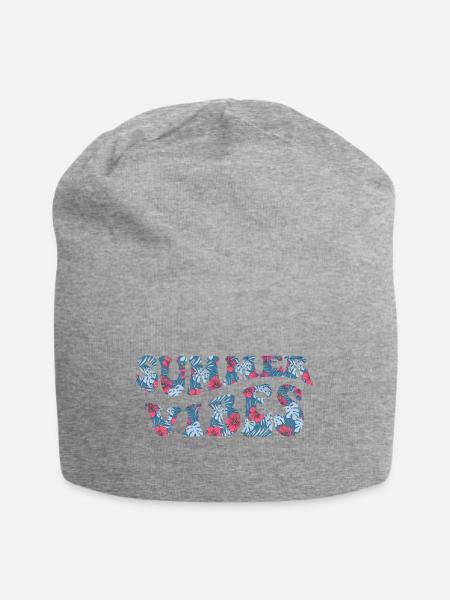 Summer Vibes Sommer Stimmung Urlaub - Jersey-Beanie - Grau meliert