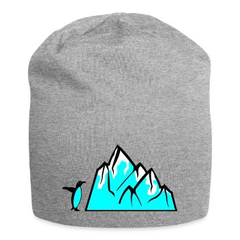 Pinguin Eisberg - Jersey-Beanie - Grau meliert - Vorne