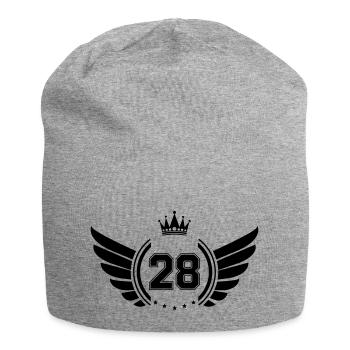 Armoiries 28 - Bonnet en jersey - gris chiné - Devant
