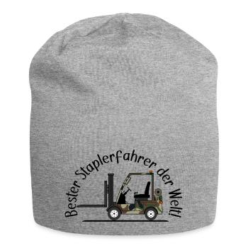 Staplerfahrer Armee bester Staplerfahrer der Welt - Jersey-Beanie - Grau meliert - Vorne