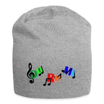 Do re mi scale color - Jersey Beanie - heather grey - Front