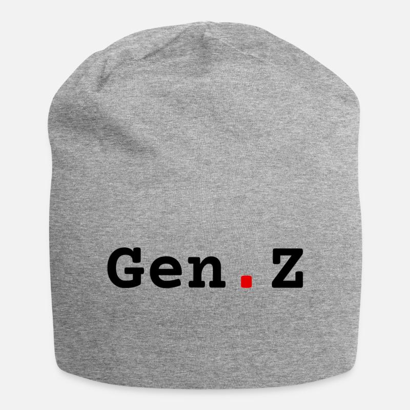 Gen. Z - Jersey-Beanie - Grau meliert