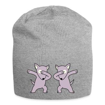 dabbing pour chien - Bonnet en jersey - gris chiné - Devant