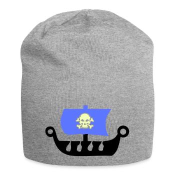 pirate ship - Jersey Beanie - heather grey - Front