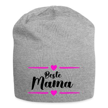 beste mama - Jersey-Beanie - Grau meliert - Vorne