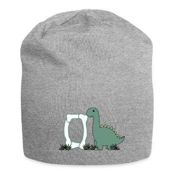 Buchstabe O - Jersey-Beanie - Grau meliert - Vorne