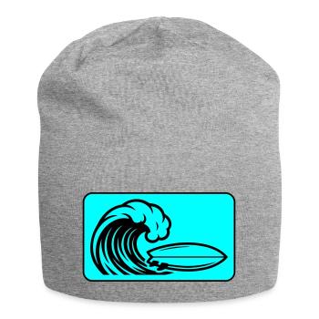 Surfbrett Welle - Jersey-Beanie - Grau meliert - Vorne