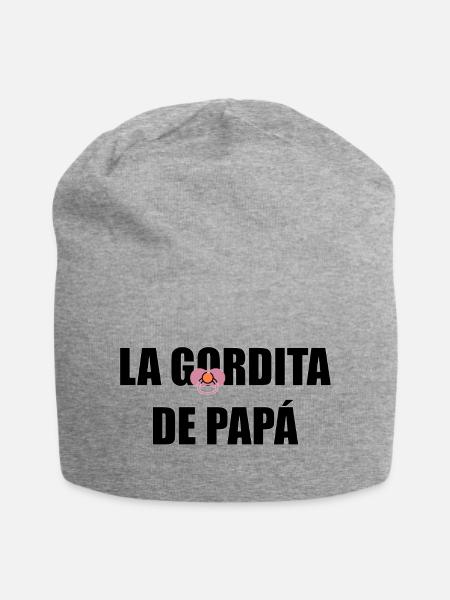 Papas Molliger in SCHWARZ - Jersey-Beanie - Grau meliert