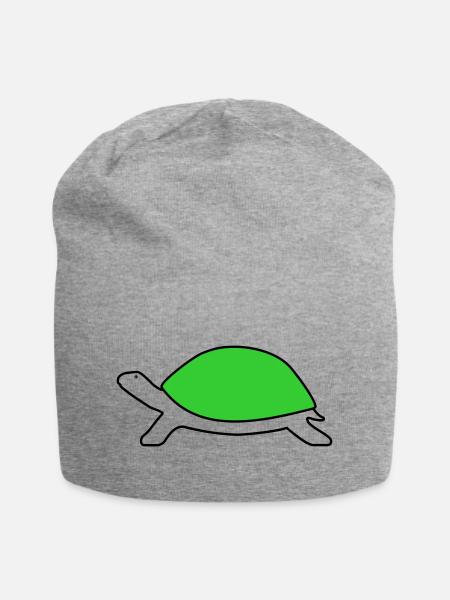 Schildkröte - Jersey-Beanie - Grau meliert