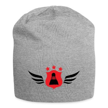 Badminton - Sport - Racket - Jersey Beanie - heather grey - Front