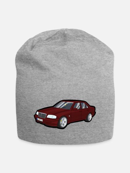 Roter Cartoonwagen Street-Look - Jersey-Beanie - Grau meliert