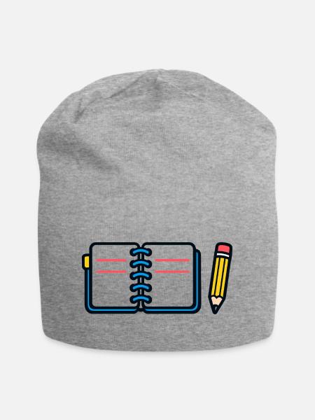 Fußball Notizbuch Schnüre - Jersey-Beanie - Grau meliert