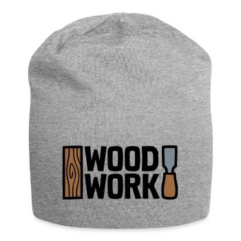 Wood Work Schriftzug Logo - Jersey-Beanie - Grau meliert - Vorne