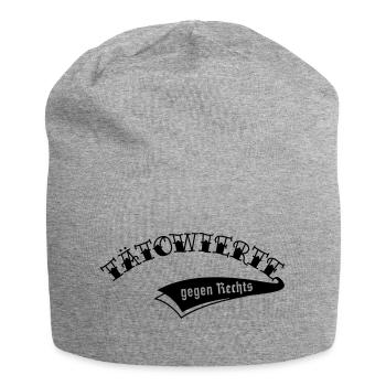 Tätowierte Gegen Rechts (Tattoo Tätowierung / HB) - Jersey-Beanie - Grau meliert - Vorne