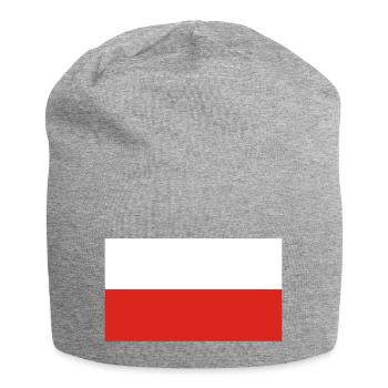 Polen - Jersey-Beanie - Grau meliert - Vorne