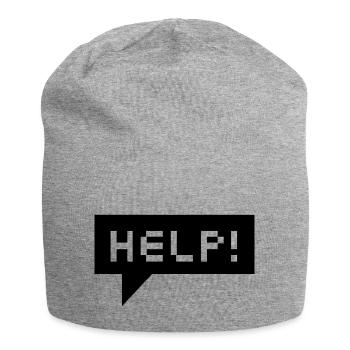 help bubble (b, 1c) - Jersey Beanie - heather grey - Front