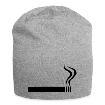 Zigarette - Rauchen - Jersey-Beanie - Grau meliert - Vorne