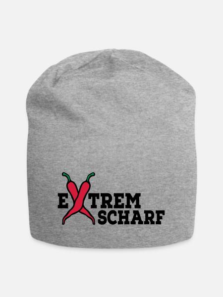 scharf - Jersey-Beanie - Grau meliert