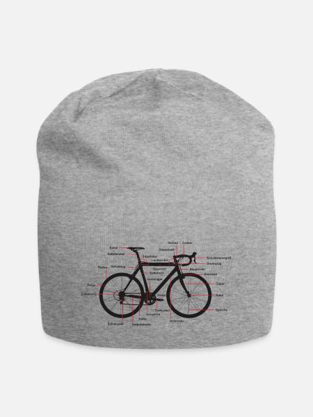 Rennrad, was ist was? - Jersey-Beanie - Grau meliert
