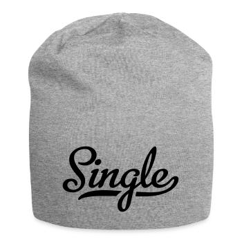 Single - Jersey-Beanie - Grau meliert - Vorne