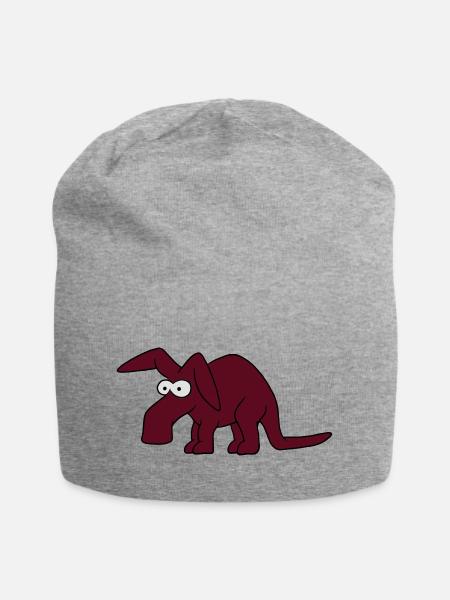 Erdferkel - Jersey-Beanie - Grau meliert