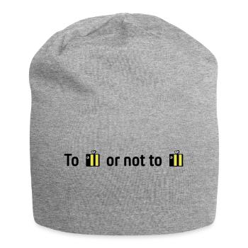 to bee or not to bee - Jersey Beanie - heather grey - Front
