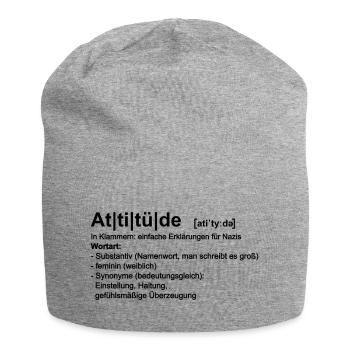 Attitüde - Jersey-Beanie - Grau meliert - Vorne