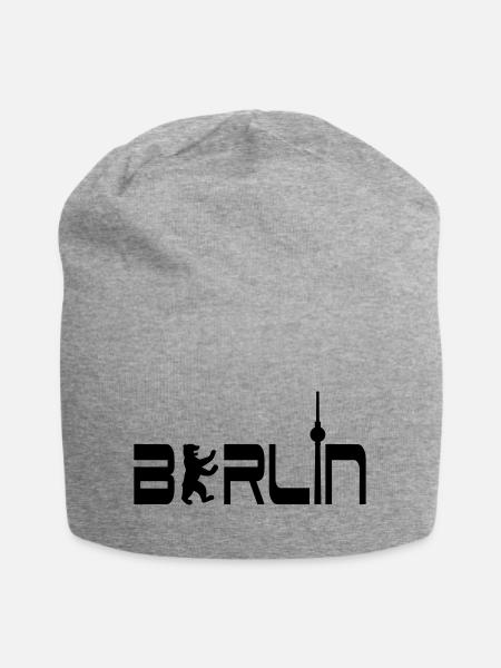 Berlin Fernsehturm Baby-Strampler - Jersey-Beanie - Grau meliert